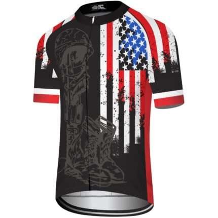 Weimostar Men's USA Cycling Jersey Short Sleeve Biking Shirts Breathable with Pokects