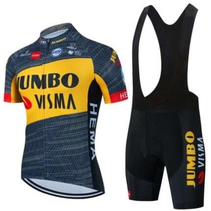 Jumbo Visma Cycling Jersey Bike Clothing Mens Sets Summer 2022 Gel Shorts Bib Complete