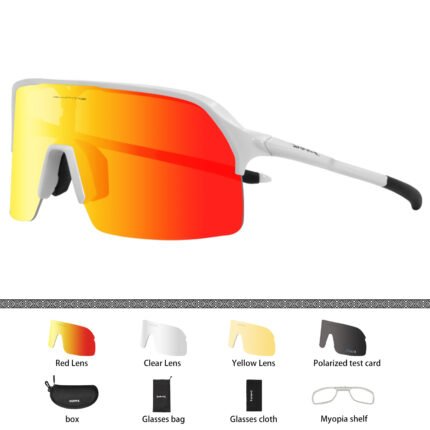 KAPVOE Polarized Sports Glasses Men Women TR90 Sport Sunglasses